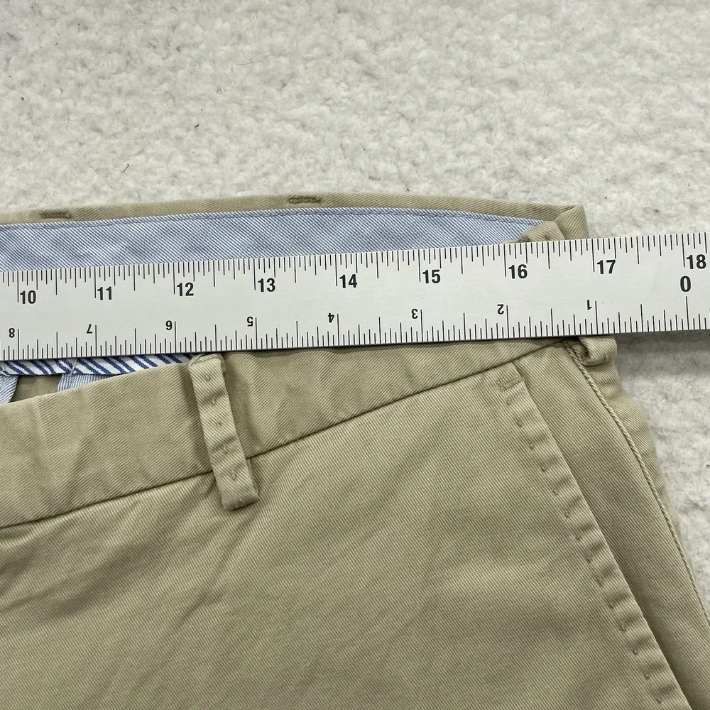 Peter Millar Chino Pants Mens 34x29.5 Pima Cotton Blend Stretch Golf Beige Khaki